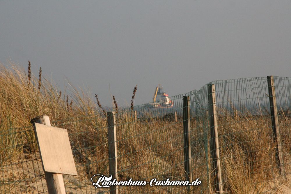 Cuxhaven Dünen Schiff Grimmershörn