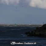 Sturm auf der Elbe vor Cuxhaven